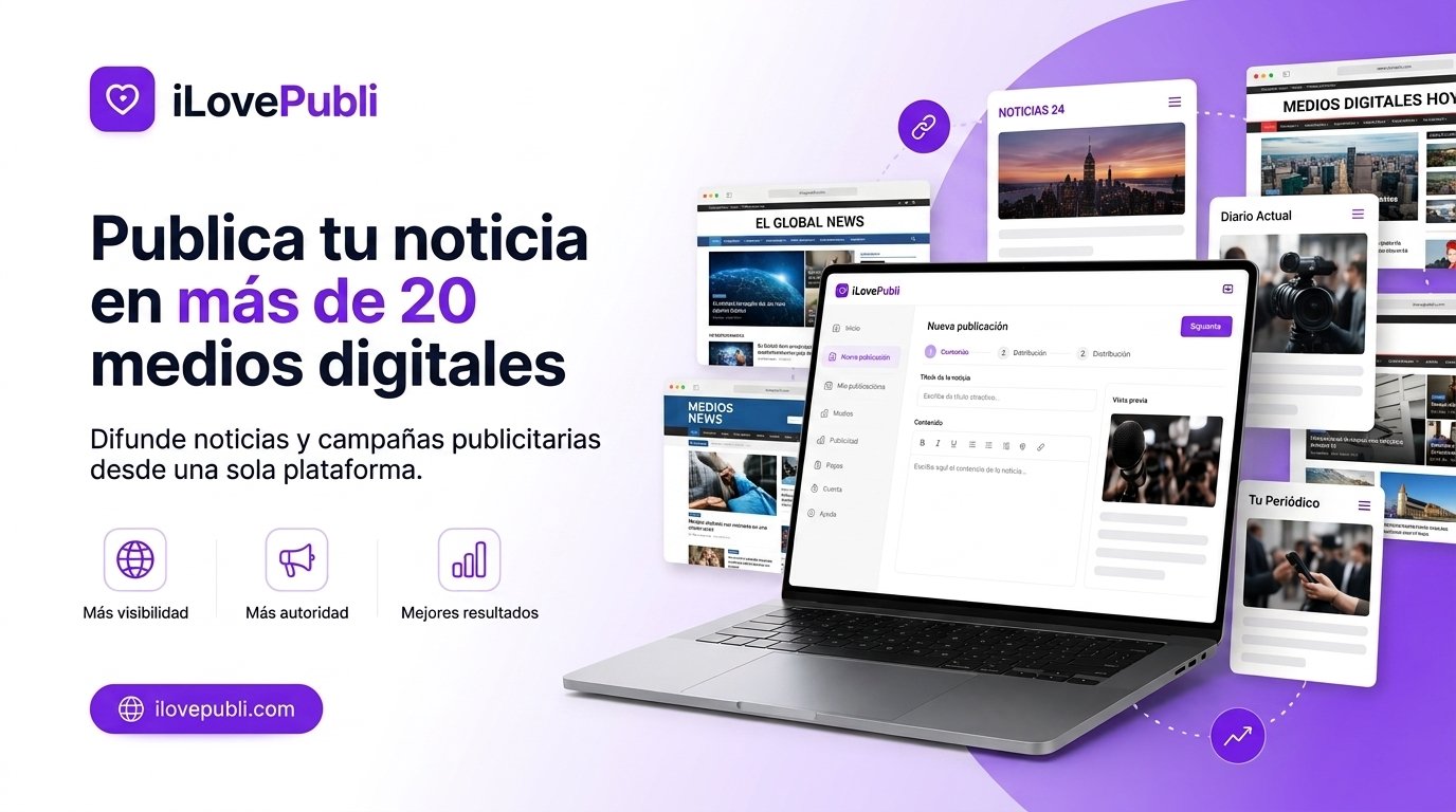 Publica tu noticia en más de 20 medios digitales con iLovePubli